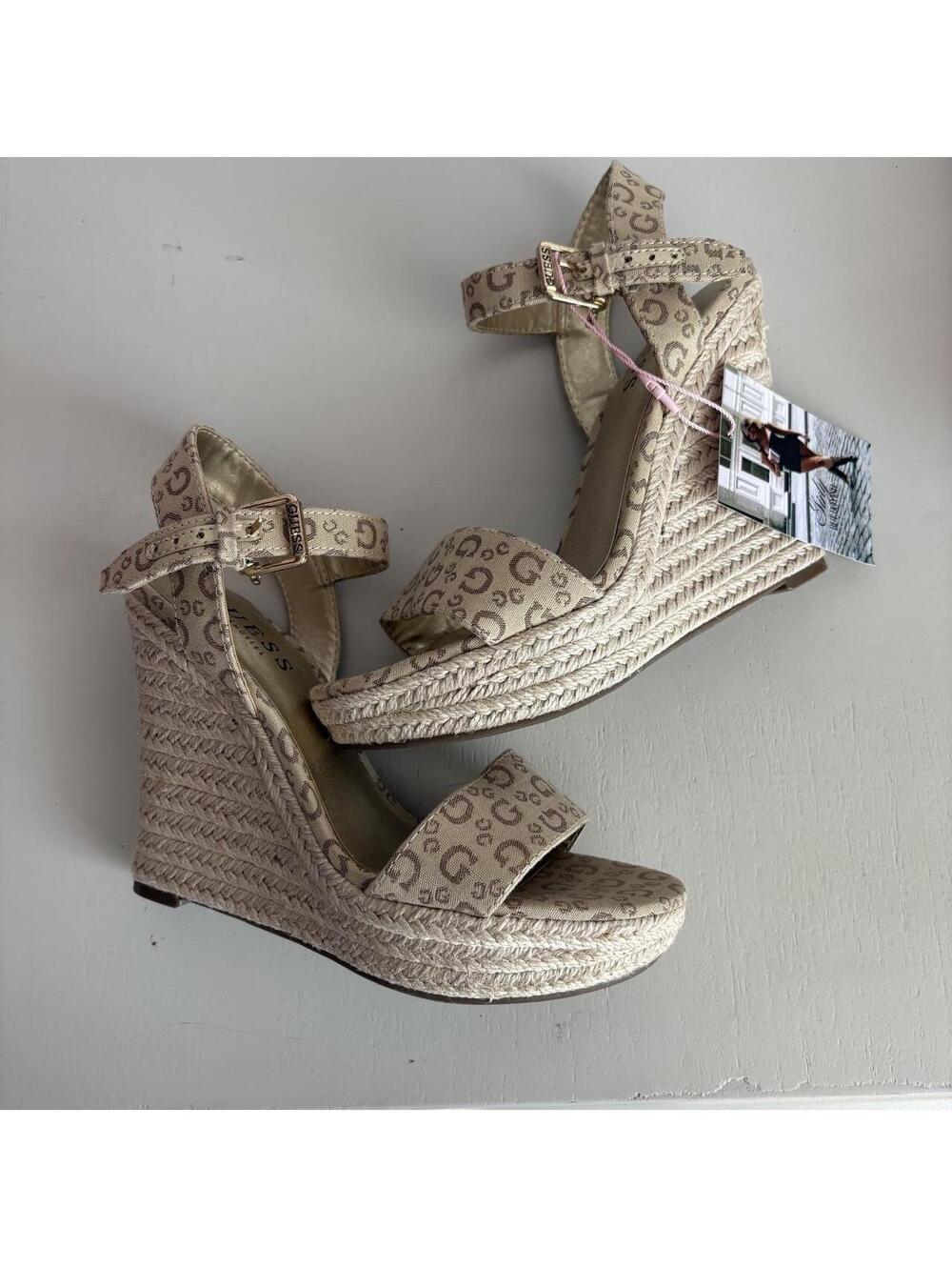 Guess Women's Tan and Cream Sandal